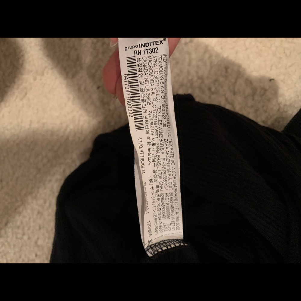 Zara long sleeve black dress M - Picture 5 of 7